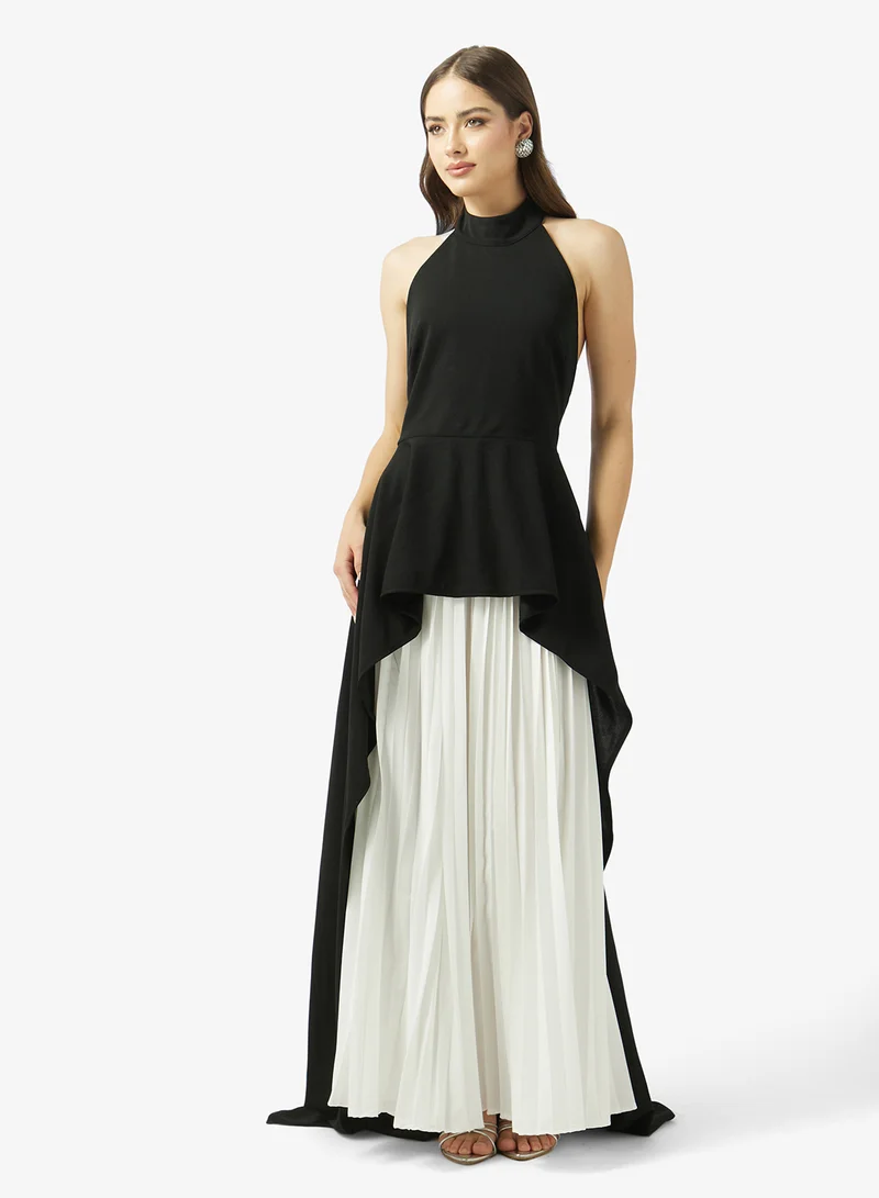 Ginger  Longline Assymetric Top & Pleated Pant Set for Women | Best Price UAE